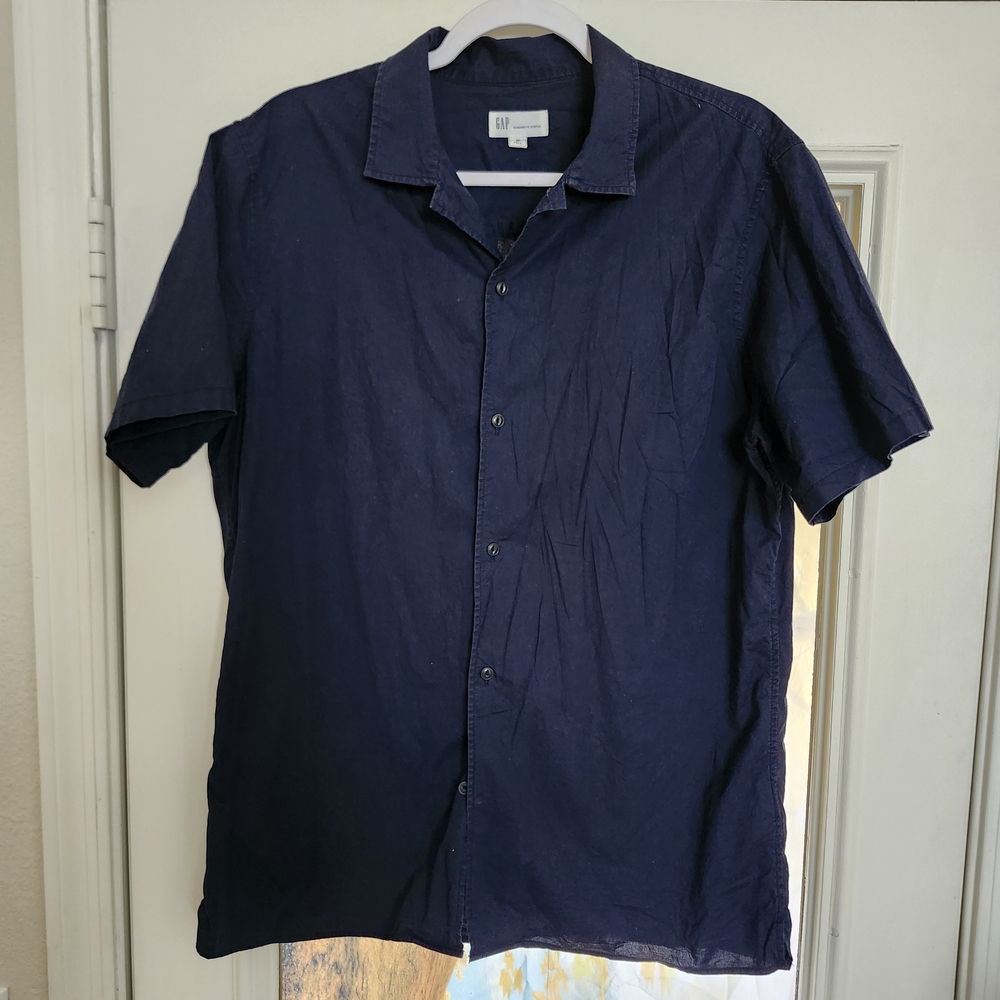 Gap Navy Blue MT Medium Tall Shirt
